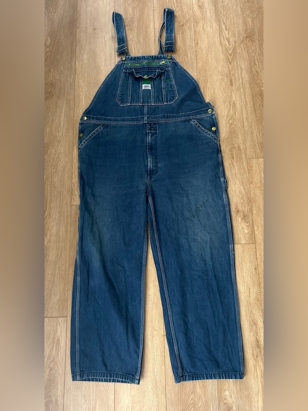 Liberty Blue Denim Overalls Bibs Mens Size 42X30